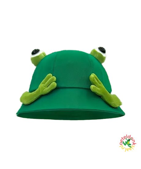 Oeteldonk-Bucket-Hat-Kikker-Groen