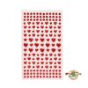 Oeteldonk-Gezicht-stickers-3D-strass-hart rood