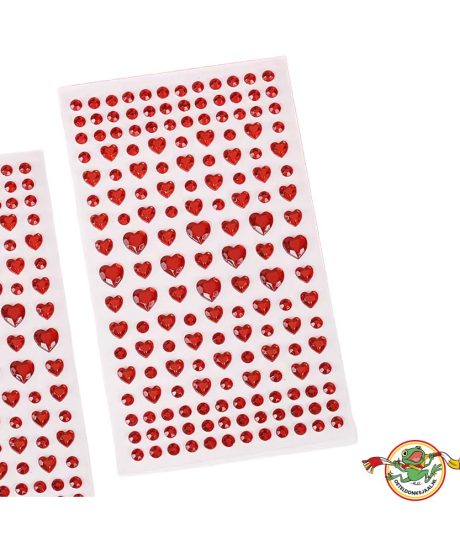 Oeteldonk-Gezicht-stickers 3D-strass-hart-rood-den-bosch