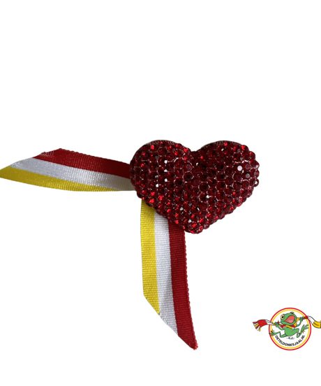Oeteldonk Hart Broche Glitter Rood