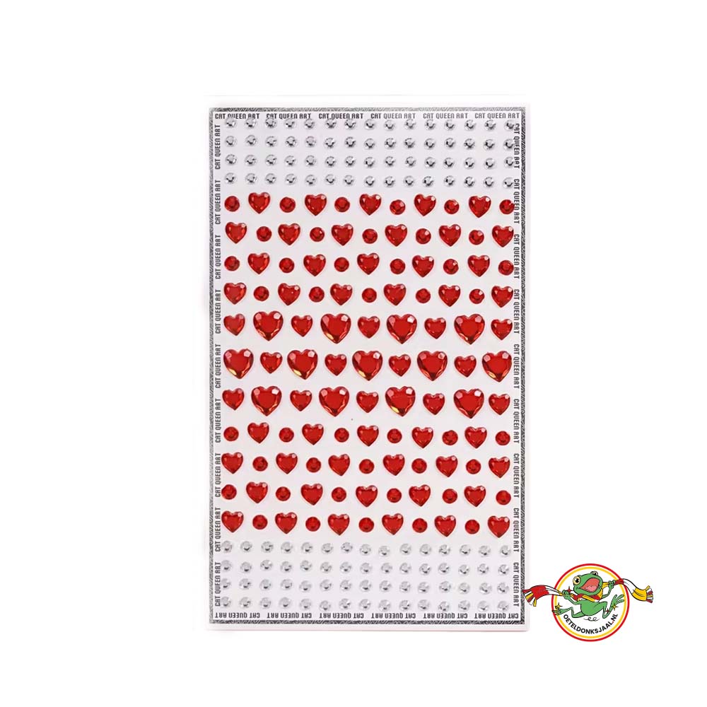 Oeteldonk-gezicht-stickers-3D- hart-rood-met-rhinestones
