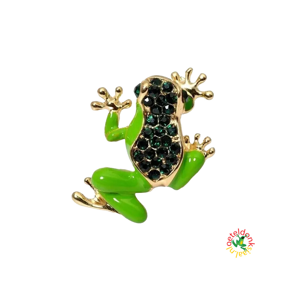 Oeteldonk-kikker-broche-lichtgroen