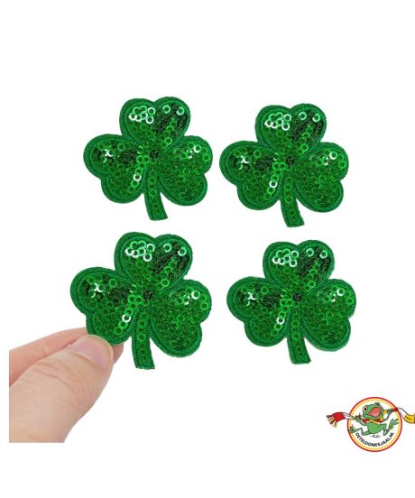 Oeteldonk Glitter Embleem klavertje 3 - Afbeelding 2