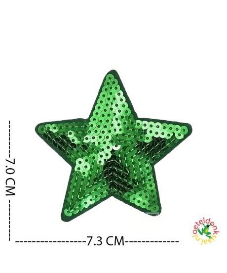 Oeteldonk Glitter Embleem Ster Groen - Afbeelding 2