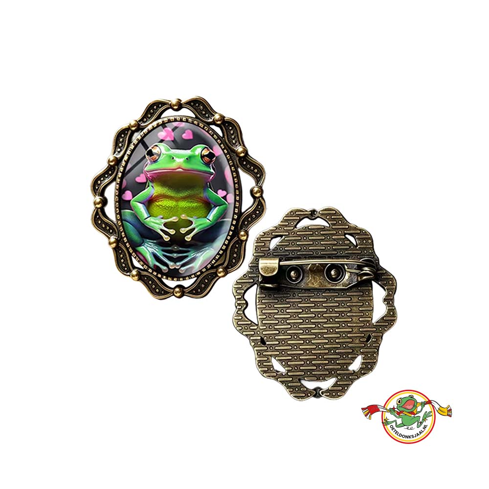 oeteldonk-retro-broche-kikker-roze-harten-carnaval